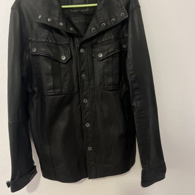 Firetrap Smog Shirt Men s medium.   100% Leather authentic  