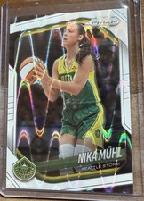 2025 Panini Prizm WNBA Nika Muhl #127 Seattle Storm White Seismic Prizm