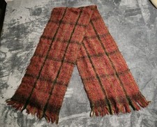 Vintage Baar And Beards Scarf Acrylic Wool Blend Burgundy Brown Z 