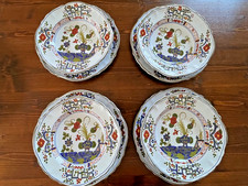 Set 4 Teller plus Suppenteller, italienische Keramik handbemalt, CACF Faenza