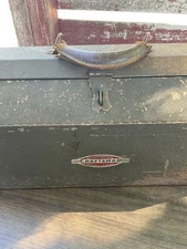 Vtg Craftsman Tombstone Hip Roof Toolbox Heritage Logo with Tray