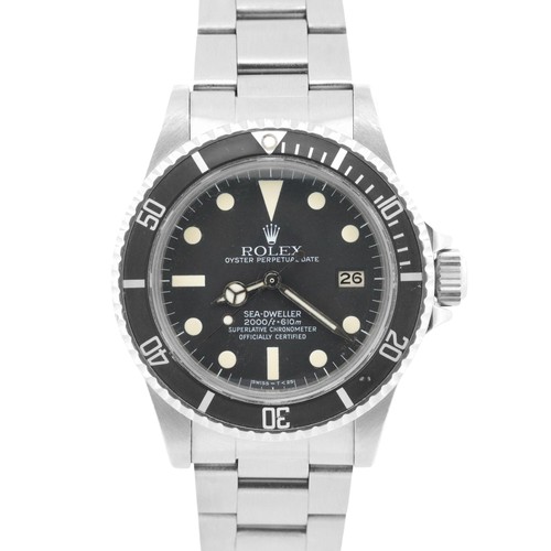 1982 PAPERS Rolex Sea-Dweller Black PATINA 40mm Stainless Steel Watch 1665 BOX