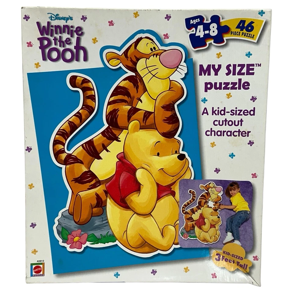 Rompecabezas Disney Winnie The Pooh Tigger My Size 46 piezas EE. UU. 2000 Mattel NUEVO SELLADO Foto 2 de 4