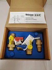 Webstone H-42443WPR-R 3/4 in EXP Tankless Water Heater Service Valve FIP Union