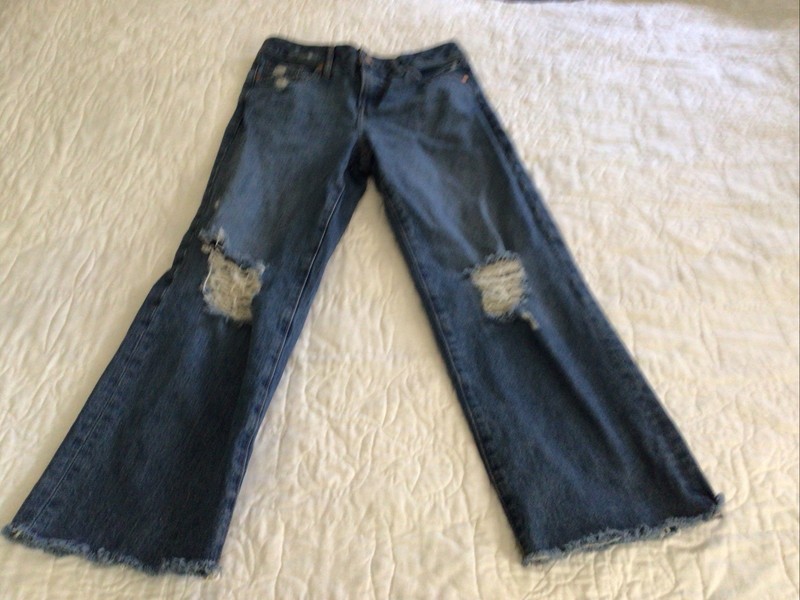 Express Womens Jeans Size 0/R 90s Ankle Boot Mid Rise Distressed