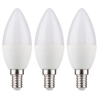 3 X MüLler-Licht Led Leuchtmittel Kerzen 4,9W =40W E14 Matt 470Lm Warmweiß 2700K