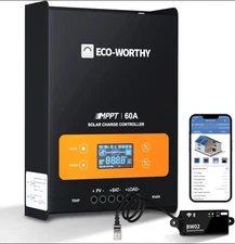 ECO-WORTHY 60A MPPT Solar Charge Controller Bluetooth, 12/24/36/48V Solar Panel