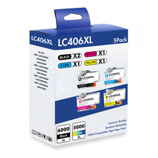 Compatible For Brother LC406XL LC 406 BCMY Ink Cartridge Set for MFC Series LOT