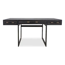 Moe's Home Collection Mako Desk Faux Leather Black