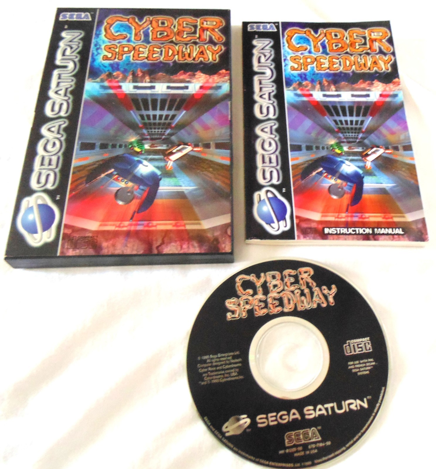cyber speedway authentique version originale sega saturn complet
