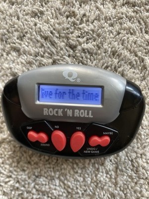 20Q 20 Questions Rock N Roll Electronic Radica Hand Held Game Black Grey Tested