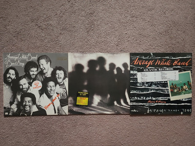LOT 3 Vintage AVERAGE WHITE BAND LP'S AWB Funk Vinyl Albums Promo EX-NM