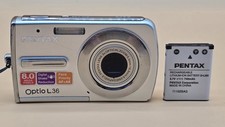 Pentax Optio L36 Digital Camera 8MP 3x Optical Zoom Works