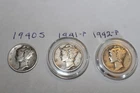1940-S /1941/1942 Mercury Dime - U.S. 10 cents silver coins