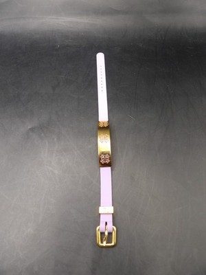 Rustic Cuff Purple Silicone Amanda Buckle Bracelet with Goldtone Plate