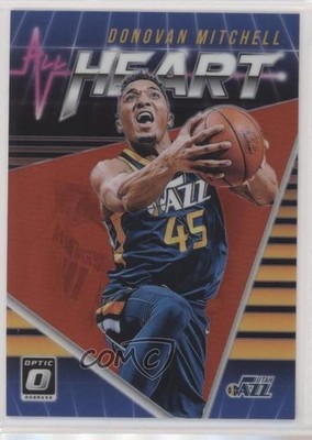 2018-19 Panini Donruss Optic All Heart Red Prizm 42/99 Donovan Mitchell #15 5ir
