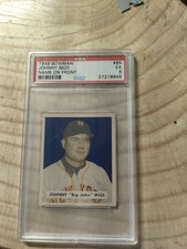 1949 Bowman - Johnny Mize #85 Gray Back No Name on Front PSA 5 EX