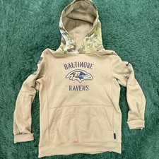 Nike Baltimore Ravens Salute to Freedom Brown Camo Hoodie Sweatshirt Large