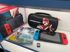Nintendo Switch 1 V1 32GB - SEHR GUT - OVP - inkl. Spiele und Tasche