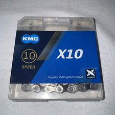 KMC X10 Silver/Black 114L Chain cycle bike chain