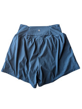 HALARA Super High Waisted Yoga Shorts 5'' Long Length in Blue - Large
