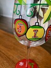 De-Lite Hand Painted Wine Glass Christmas Jingle Cocktail Holiday  Bling — photo 2