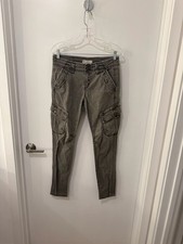 Free People Women's Olive Green Skinny Cargo Pants Size 28