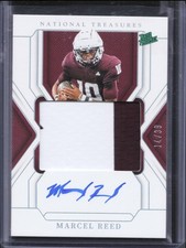 2025 National Treasures Collegiate Marcel Reed #91 Rated Prospect Patch Auto /39
