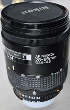 Nikon AF NIKKOR 28-85mm 1:3.5-4.5 Auto Focus Zoom Camera Lens W Caps