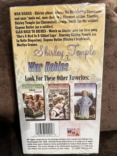 NEW NIP~WAR BABIES~SHIRLEY TEMPLE~VHS VIDEO~(UNLIMITED MEDIA SHIP $5.50!) - Picture 2 of 4