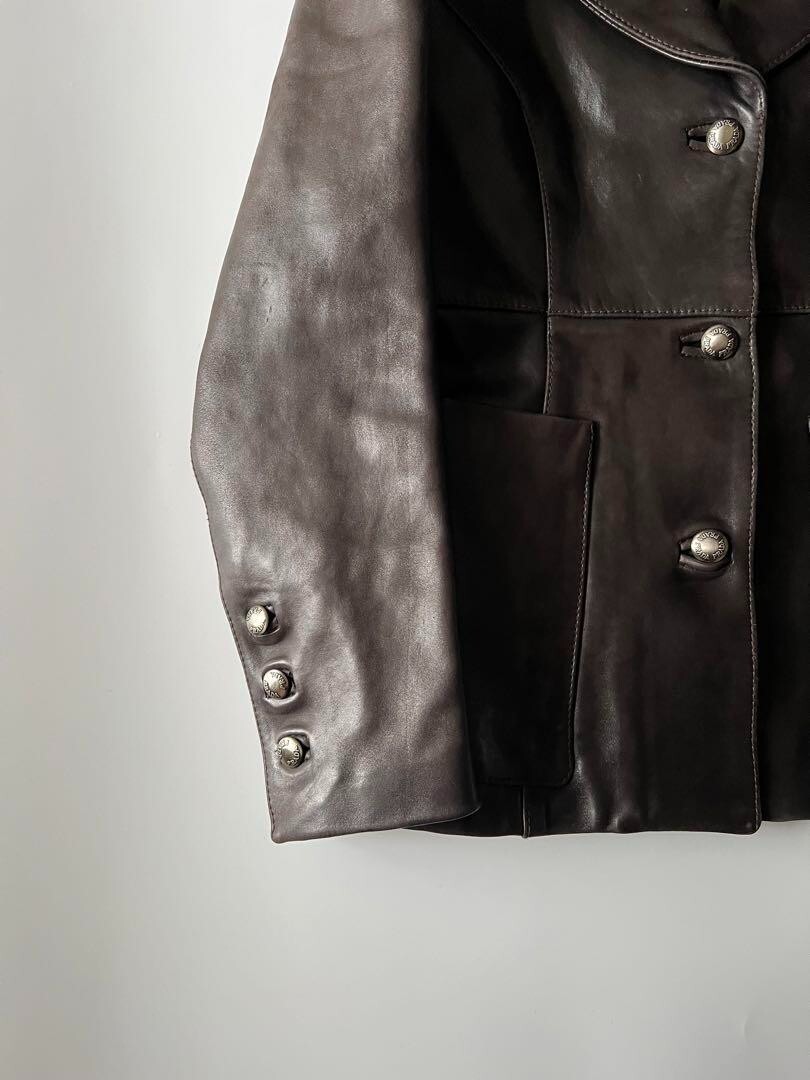 PRADA FW1994 Leather Jacket Size 40 Dark Brown Women's | eBay