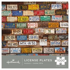 Road Trip License Plates Puzzle 1,000 Pieces Made in the USA Sealed