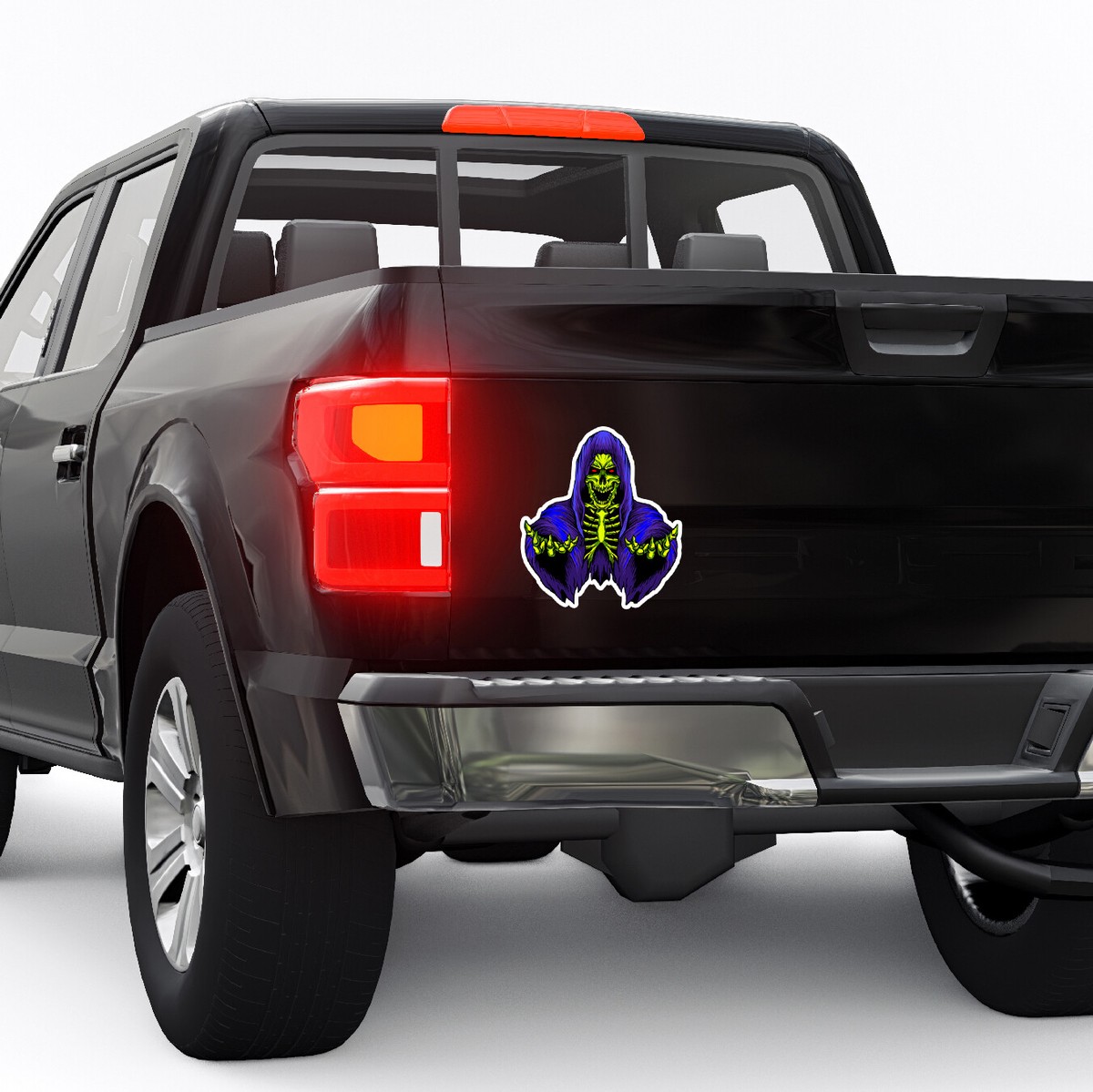 Grim Reaper Cemetery Window Decal Sticker For Car SUV Truck Rear Glass - Large Graphic - View #3