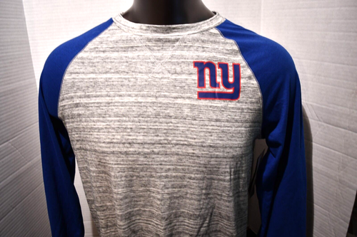 Fanatics New York Giants NY NFL Gray Crew Neck Long Sleeve T Shirt Men's L NWT - Picture 2 of 8