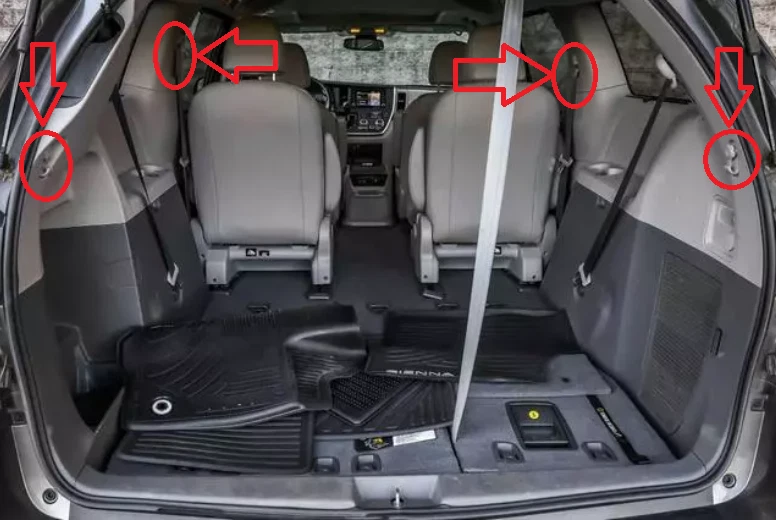 Cubierta de pantalla inferior de seguridad para maletero trasero para Toyota Sienna 2004-2020 nueva Foto 2 de 4