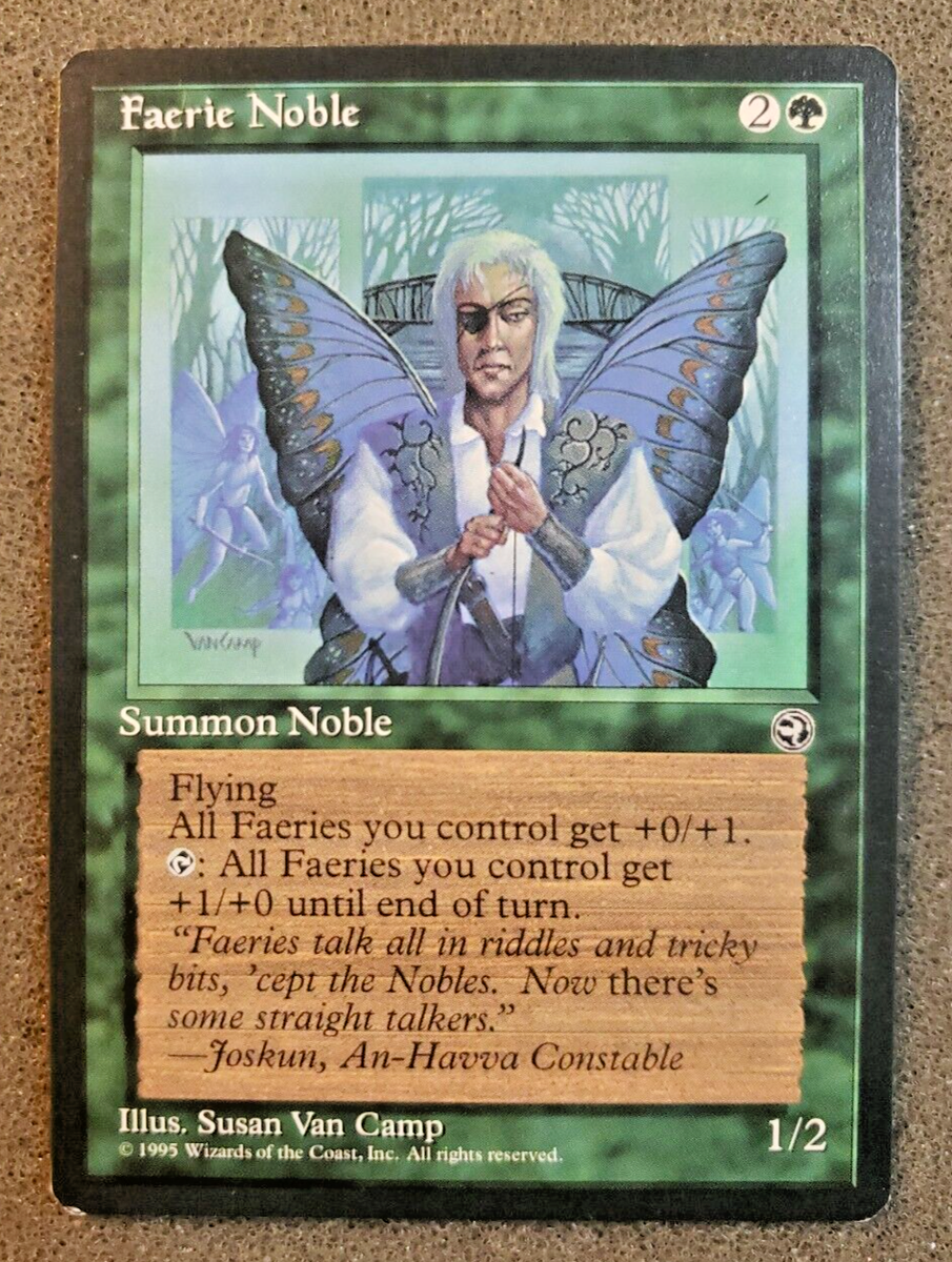 Faerie Noble Homelands NM Green Rare MAGIC THE GATHERING MTG  (DS3D1PO)..........