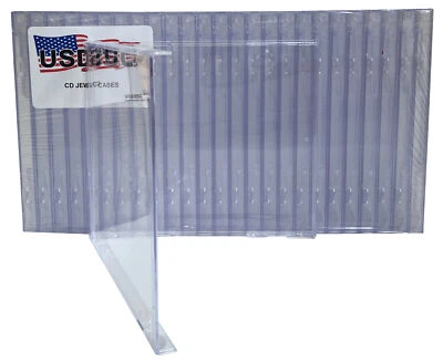 USDISC CD Jewel Cases Standard 10.4mm, No Tray (Clear) Lot