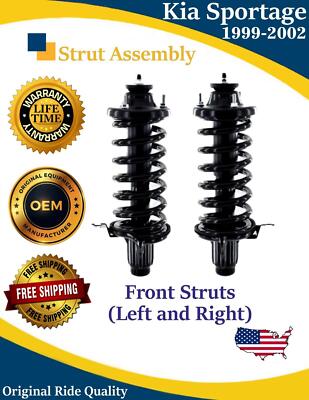 New OE Front Left & Right Struts for  1999-2002 Kia Sportage Lifetime Warranty