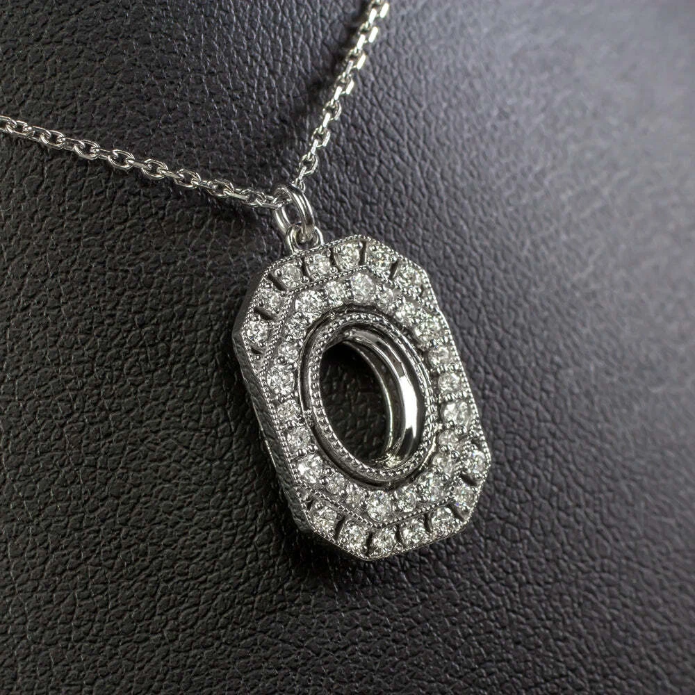 Vintage diamond on sale pendant settings
