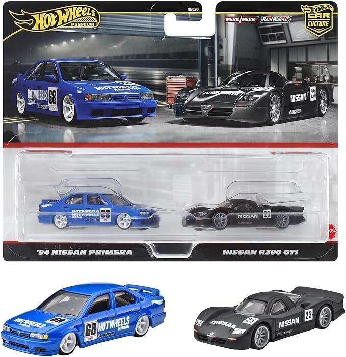 Hot Wheels HRR74 Premium 2 Pack Nissan R390 GT1/ '94 Nissan
