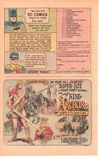 1975 DC COMICS Subscription PRINT AD ART - ARTHUR AND KNIGHTS OF THE ROUND TABLE