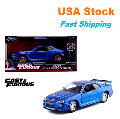 Fast And Furious Brian's Nissan Skyline GT-R Hard Top JADA Diecast