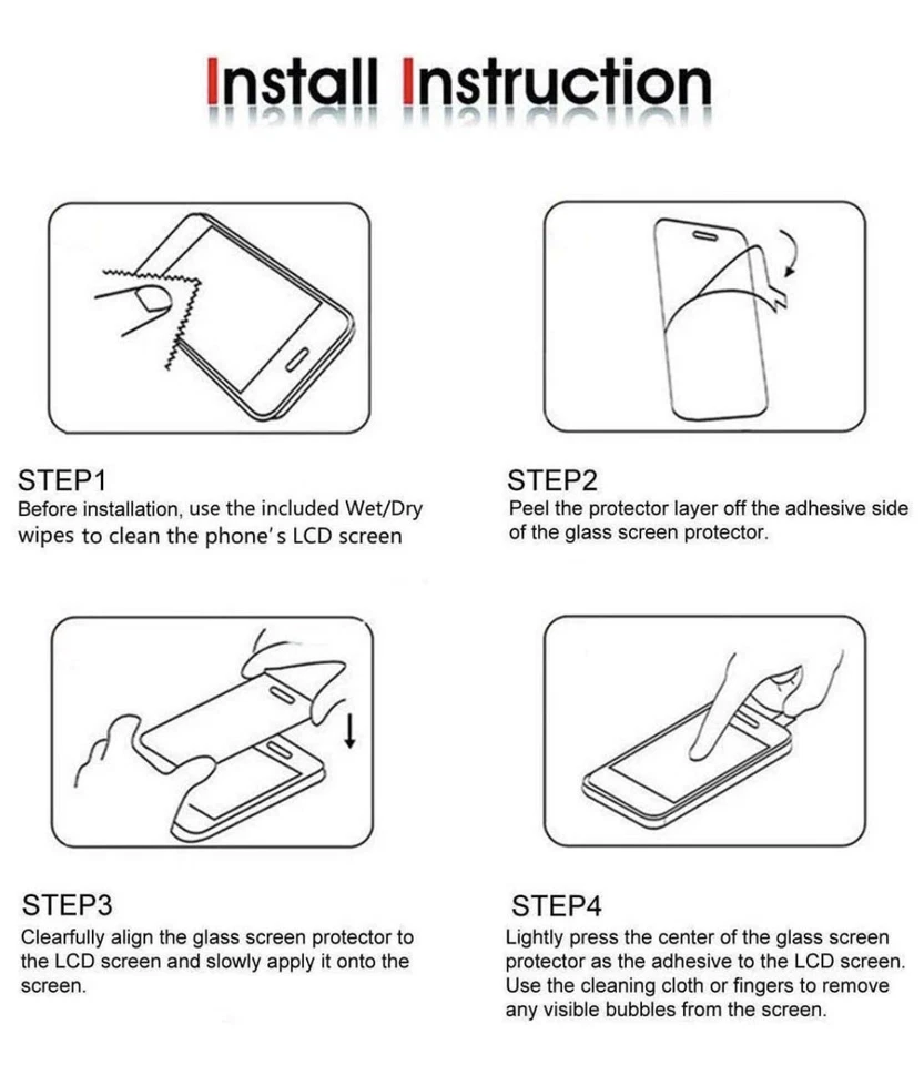 3-Pack For LG Stylo 5 / 5Plus Premium Screen Protector Clear 9H Tempered Glass - Image 4 of 4