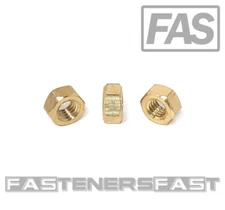 (25) 5/16-18 Brass Finished Hex Nuts - Solid Brass (25 Pieces)