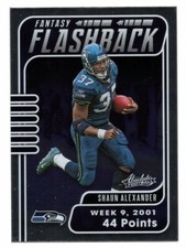 2020 Panini Absolute Football Fantasy Flashback Shaun Alexander Insert Card