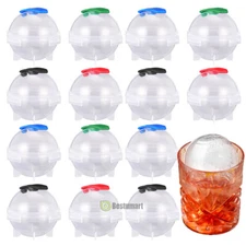 4-16X Slow-Melting Large Round Ice Cube Mold Maker For Whisky Cocktails Silicone