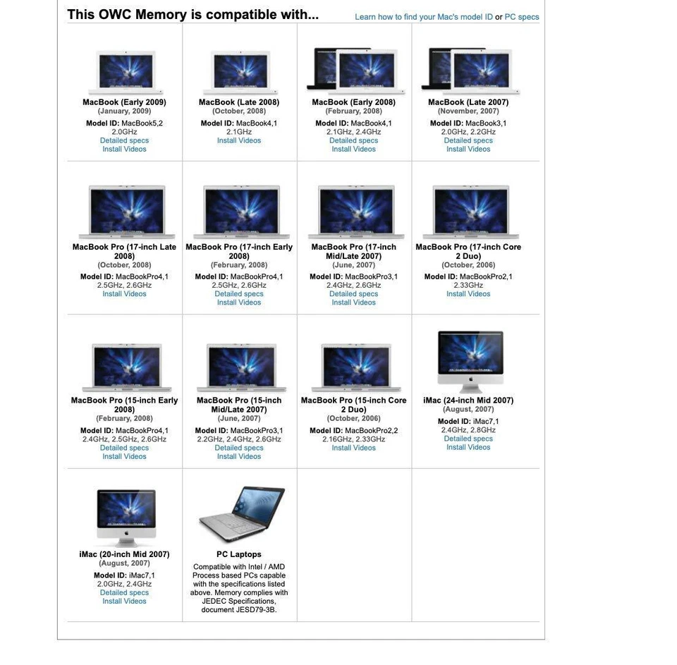 Actualización de memoria RAM OWC 4 GB PC2-5300 para MacBook, MacBook Pro, iMac, Mac mini Foto 3 de 4
