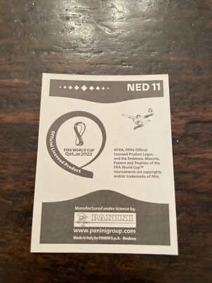 2022 Panini World Cup Qatar Sticker NED 11 Frenkie De Jong Red