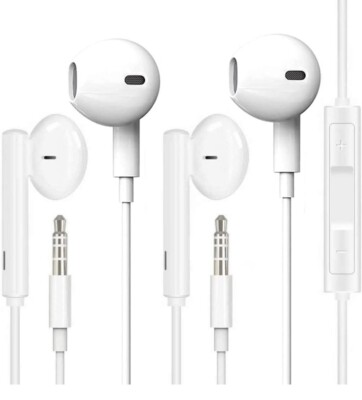 [2 Pack]Aux Earbuds/Earphones, 3.5mm Wired Headphones Noise Isolating Earphone
