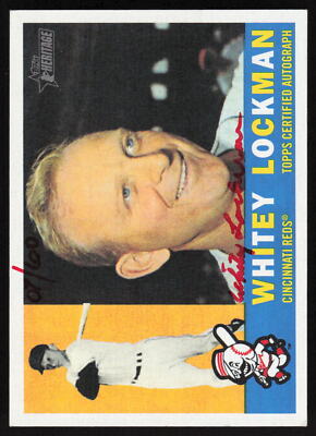 2009 Topps Heritage #ROA-WL Whitey Lockman /60 Red Ink    Cincinnati Reds Card